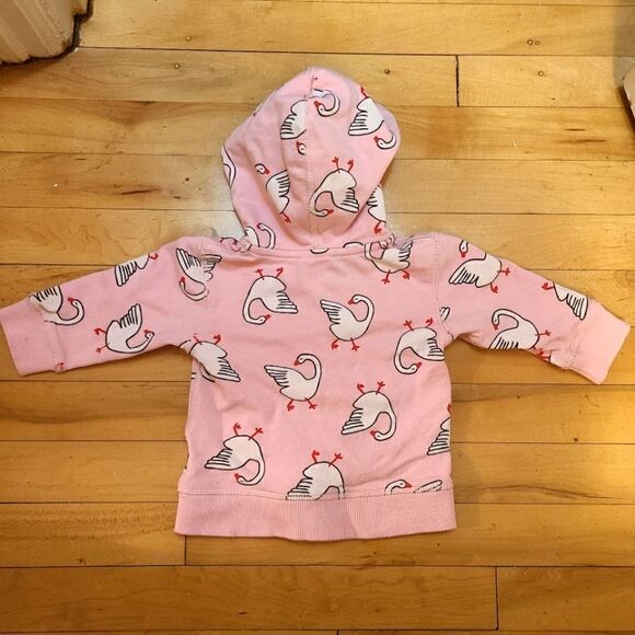Hanna Andersson Pink Swan Zip Hoodie - Picture 5 of 5
